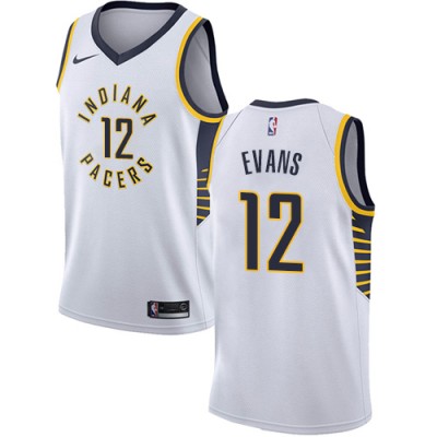 Nike Indiana Pacers #12 Tyreke Evans White NBA Swingman Association Edition Jersey Men's